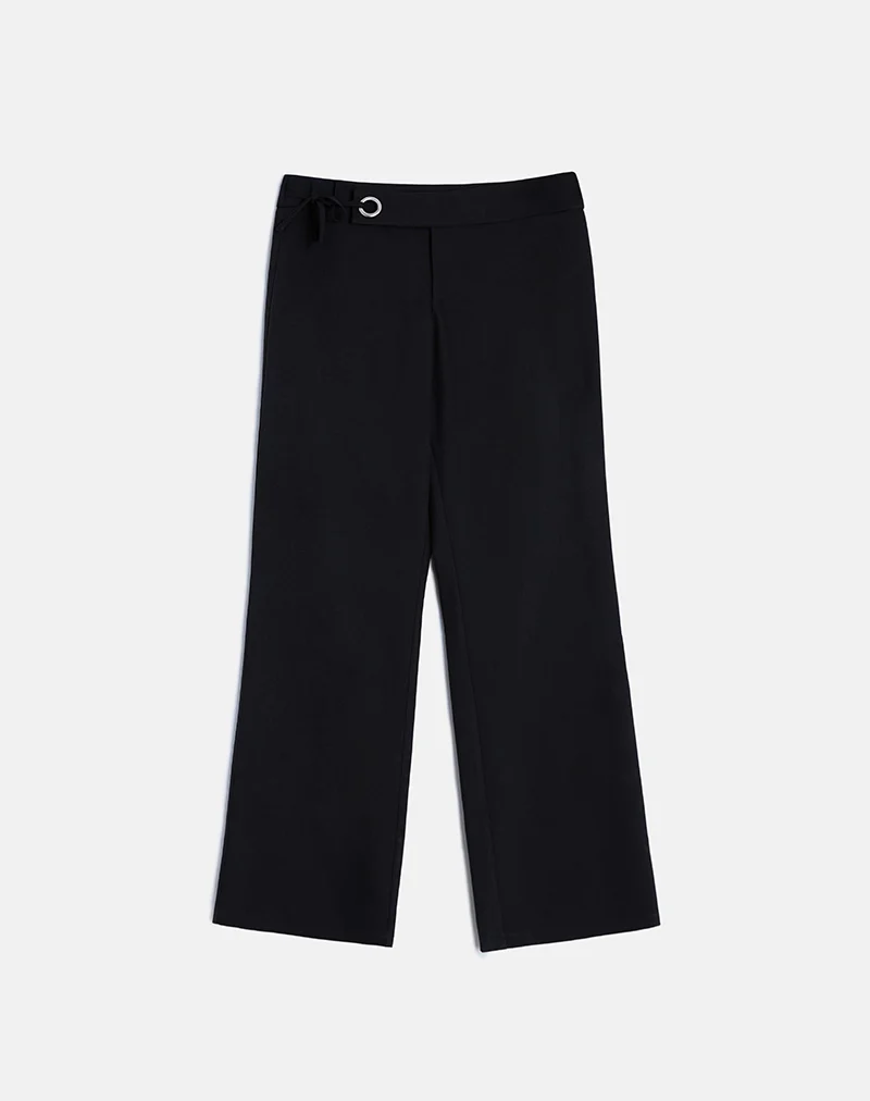 Tova Tie Tailoring Trousers in Black - Image 6