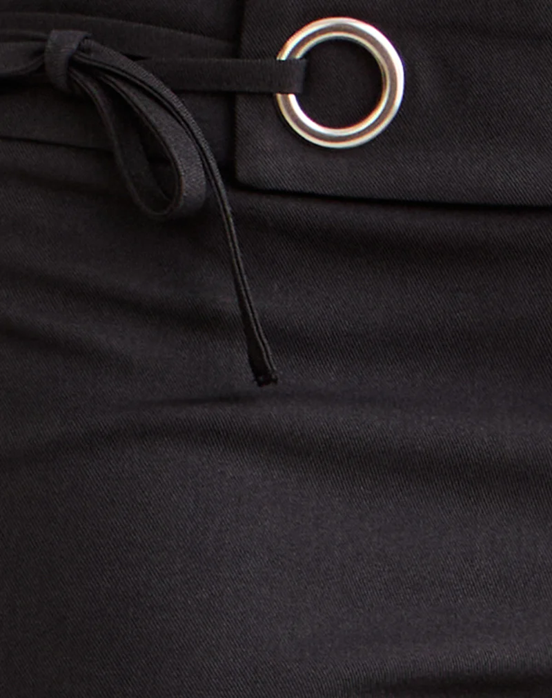 Tova Tie Tailoring Trousers in Black - Image 7