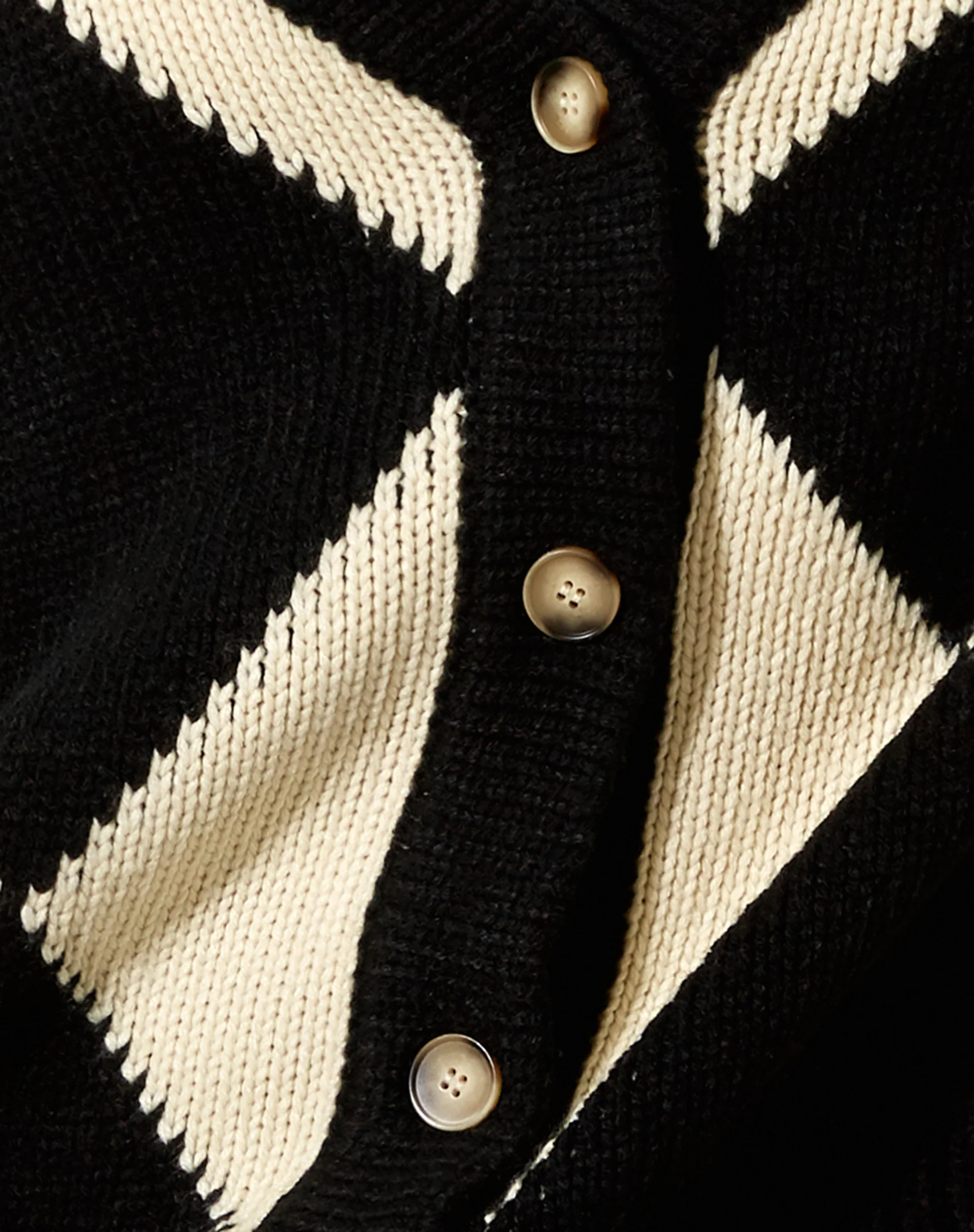 Uriela Cardigan in Harlequin Black and Off White - Image 8