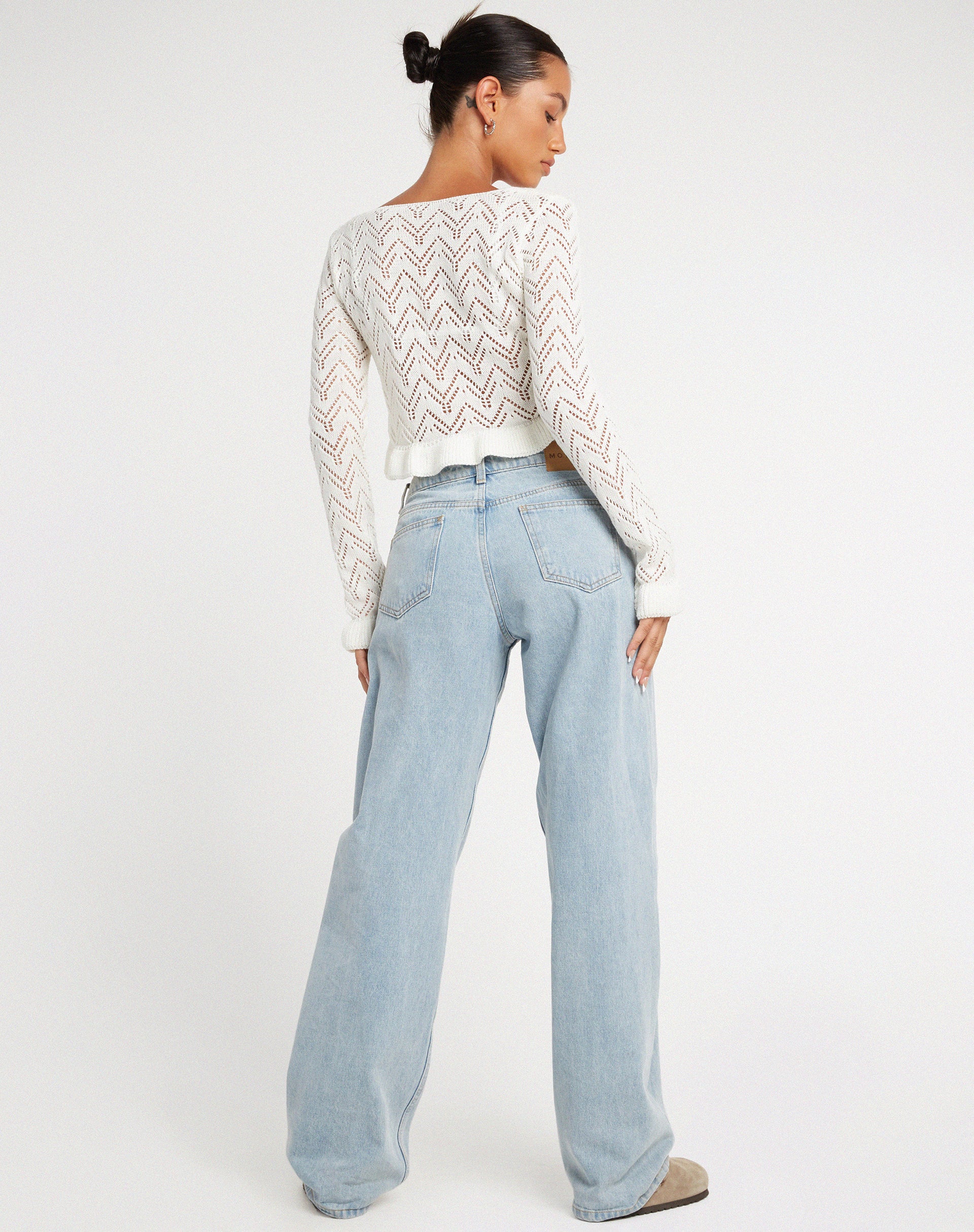 Vella Cardi in Knitted Ivory - Image 6