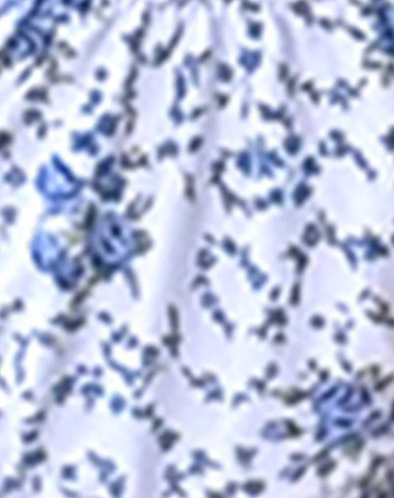 Veroly Bikini Bottom in Blue Flower Chain - Image 5