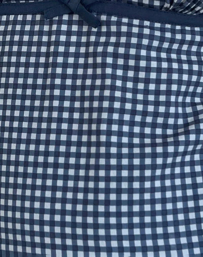 Vishata Top in Mini Gingham Dark Blue - Image 6
