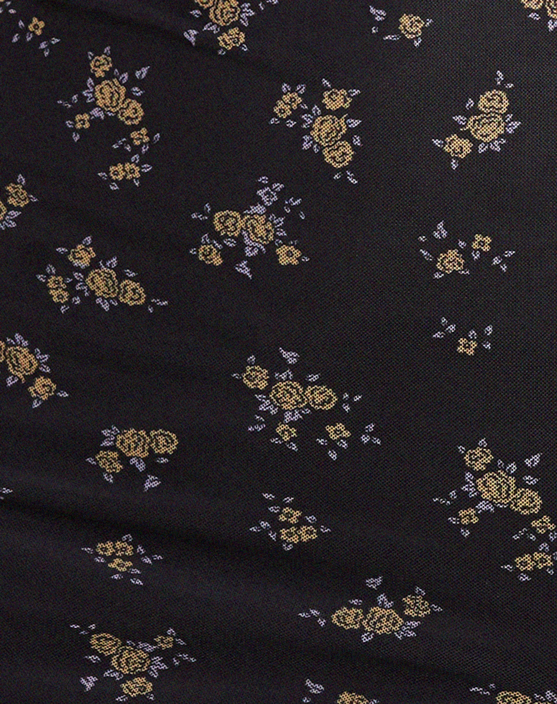 Wilem Long Sleeve Dress in Femme Floral Black and Gold - Image 6