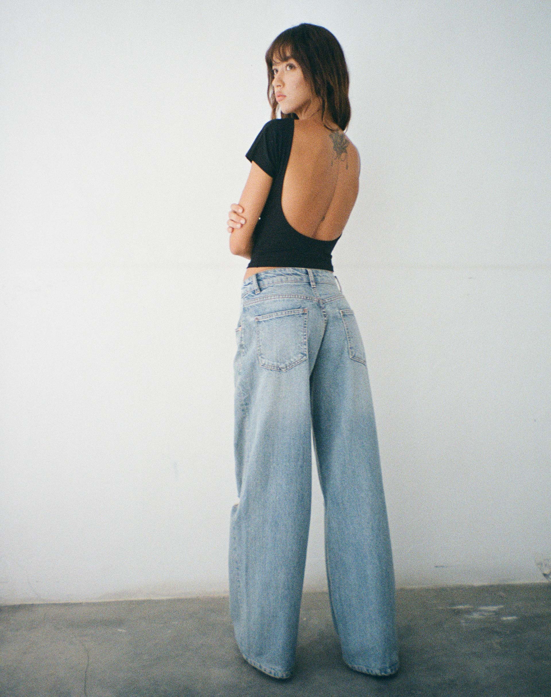 Xiwang Crop Top in Black - Image 3